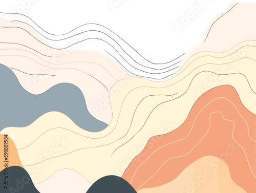 Abstract background with wavy lines. Vector illustration. Eps 10.