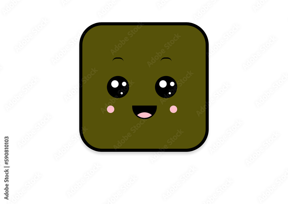 kawaii smiling 2d shape illustration anime kawaii smiling 2d shape illustration anime