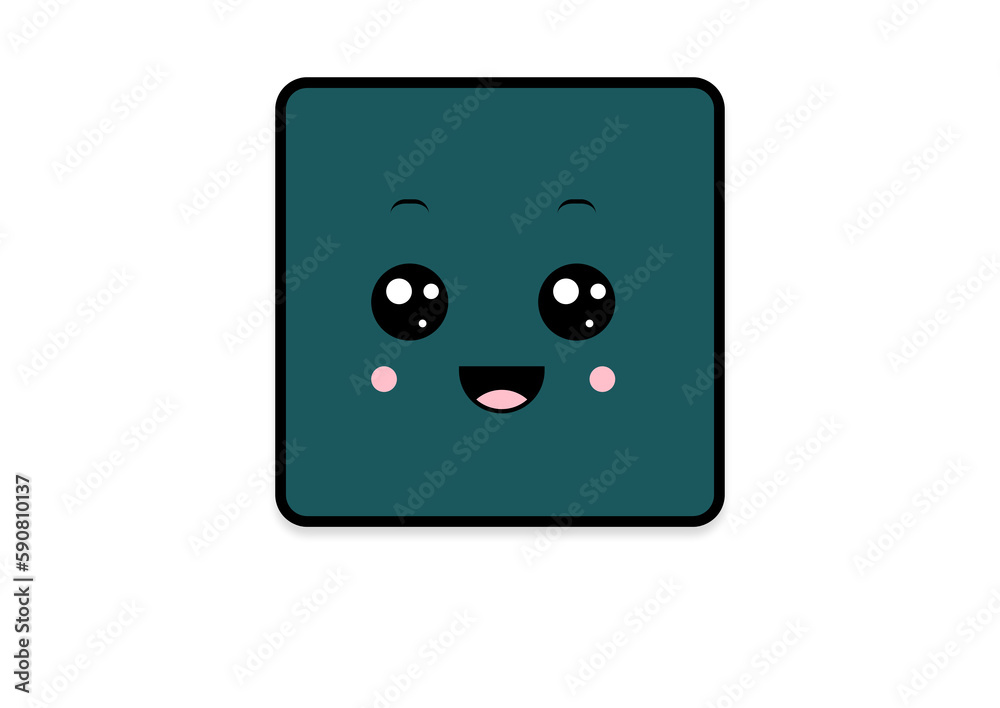 kawaii smiling 2d shape illustration anime kawaii smiling 2d shape illustration anime