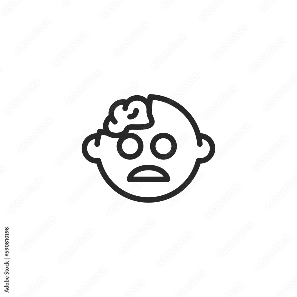 Zombie icon, isolated Zombie sign icon, vector illustration