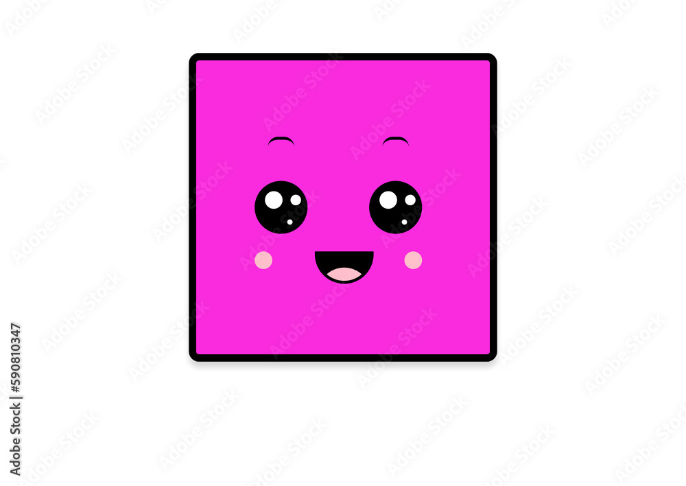 kawaii smiling 2d shape illustration anime kawaii smiling 2d shape illustration anime