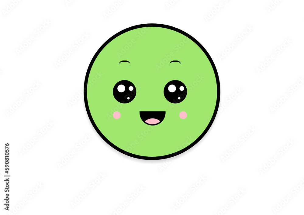 Fototapeta premium kawaii shape smiling