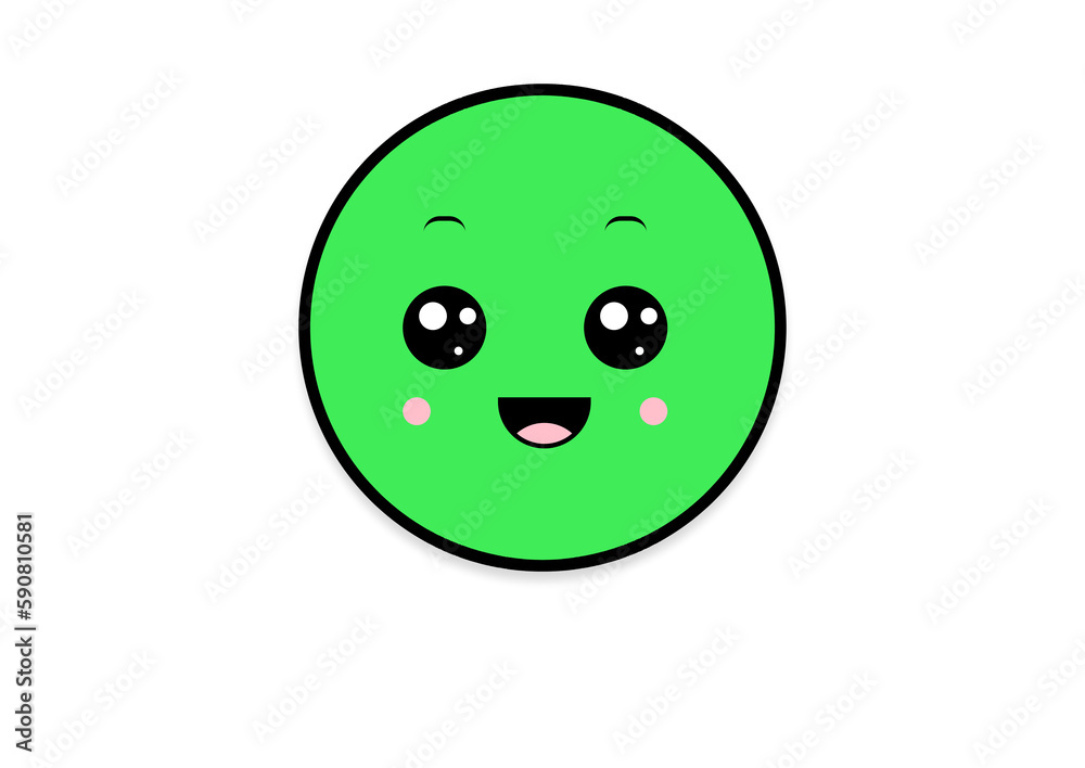 Fototapeta premium kawaii shape smiling