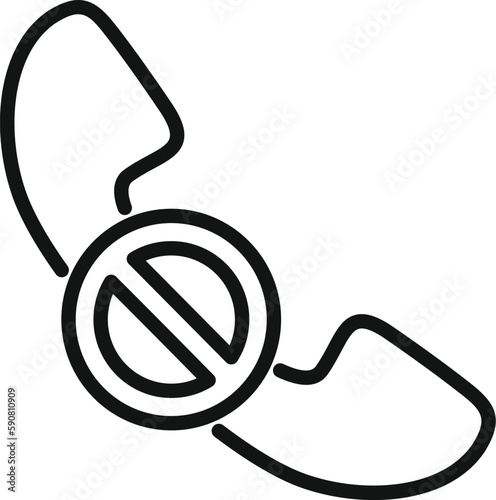 Phone blacklist icon outline vector. Business user. Cyber data