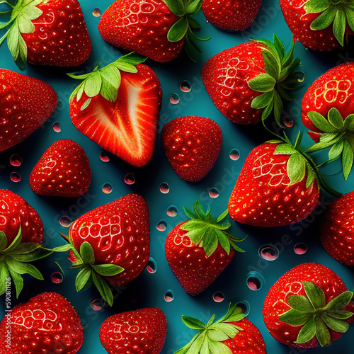 Fruit strawberry intelligently generated by AI