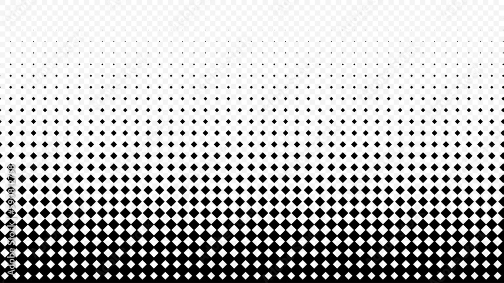 Halftone dots pattern gradient background, vector duotone fade texture. Abstract halftone dots mesh pattern with gradient transition or noise, grid stipple dotwork and dotted pointillism background