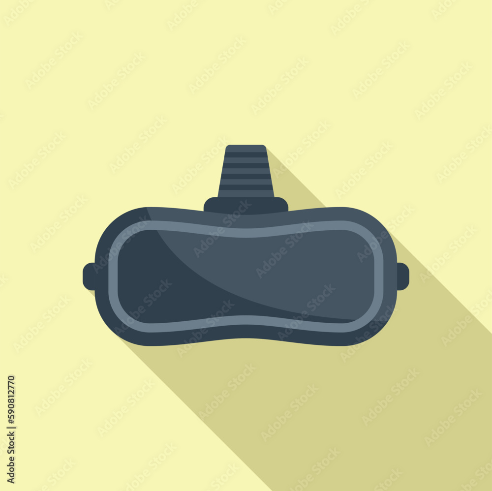 Helmet design vr icon flat vector. Headset reality. Futuristic digital Helmet design vr icon flat vector. Headset reality. Futuristic digital