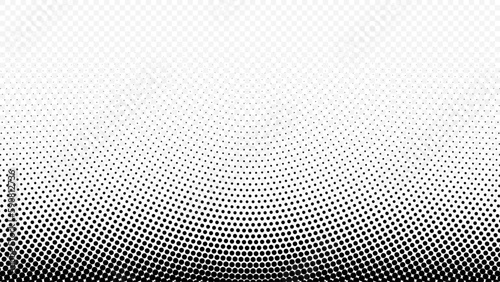 Halftone pattern background, abstract dots gradient, vector dotted texture effect. Radial circle dotwork or stipple effect of grain noise or halftoned dots pattern