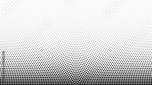 Halftone dots pattern background, abstract noise grain pointillism gradient, vector stipple effect. Radial dots gradient background with halftone dotwork pattern background
