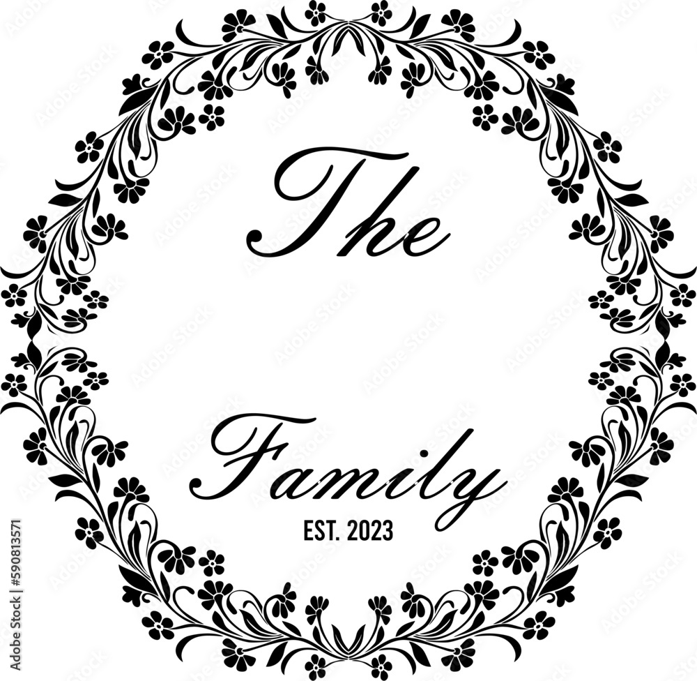 logo for the family, monogram family, wedding family