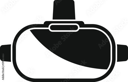 Computer vr headset icon simple vector. Video digital. Ar experience