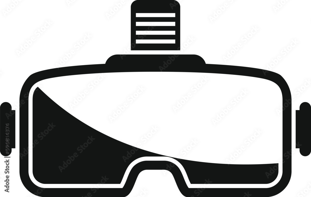 Obraz premium Gamer helmet icon simple vector. Virtual glasses. Digital futuristic