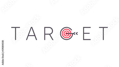arrow right on target logotype design