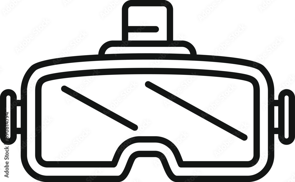 Virtual glasses icon outline vector. Game mask. Vr headset Virtual glasses icon outline vector. Game mask. Vr headset
