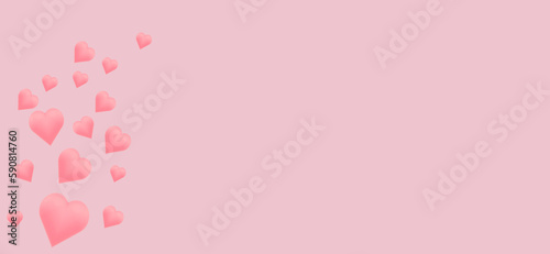 Happy valentines day banner background. valentines day greeting card with red heart  © Birol Dincer 