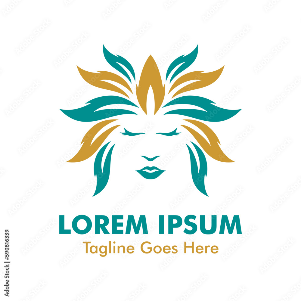 Women beauty face nature logo Women beauty face nature logo