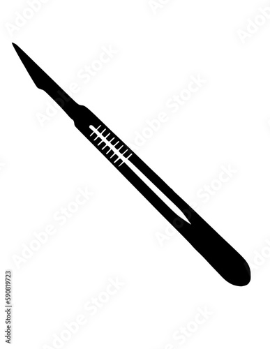 Illustration of a surgical scalpel
