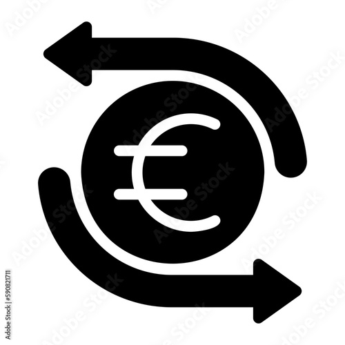 money flow glyph icon