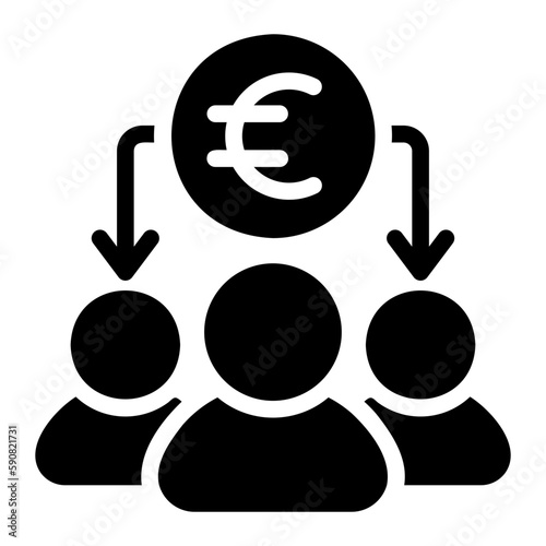 euro glyph icon