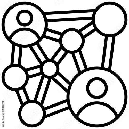 social network outline icon