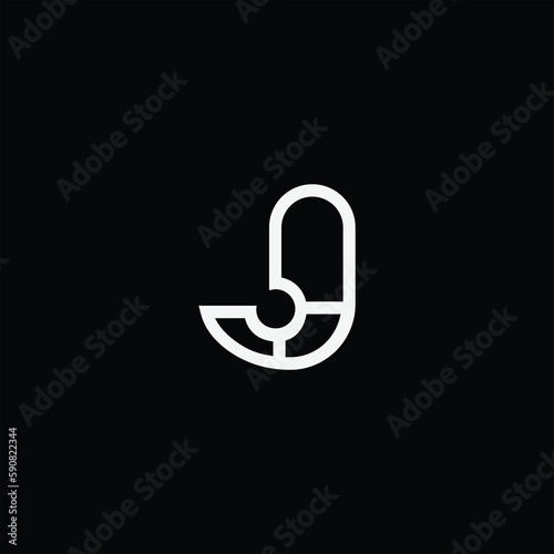 abstract j letter logo design