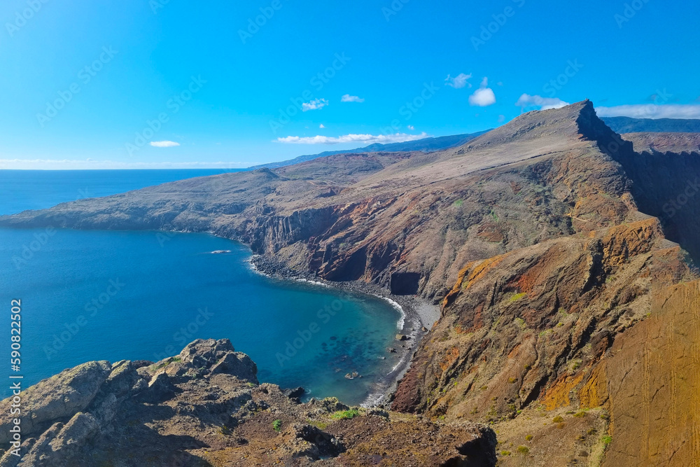 View from above on the slopes of Madeira Island.