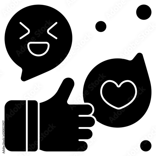 reaction solid icon