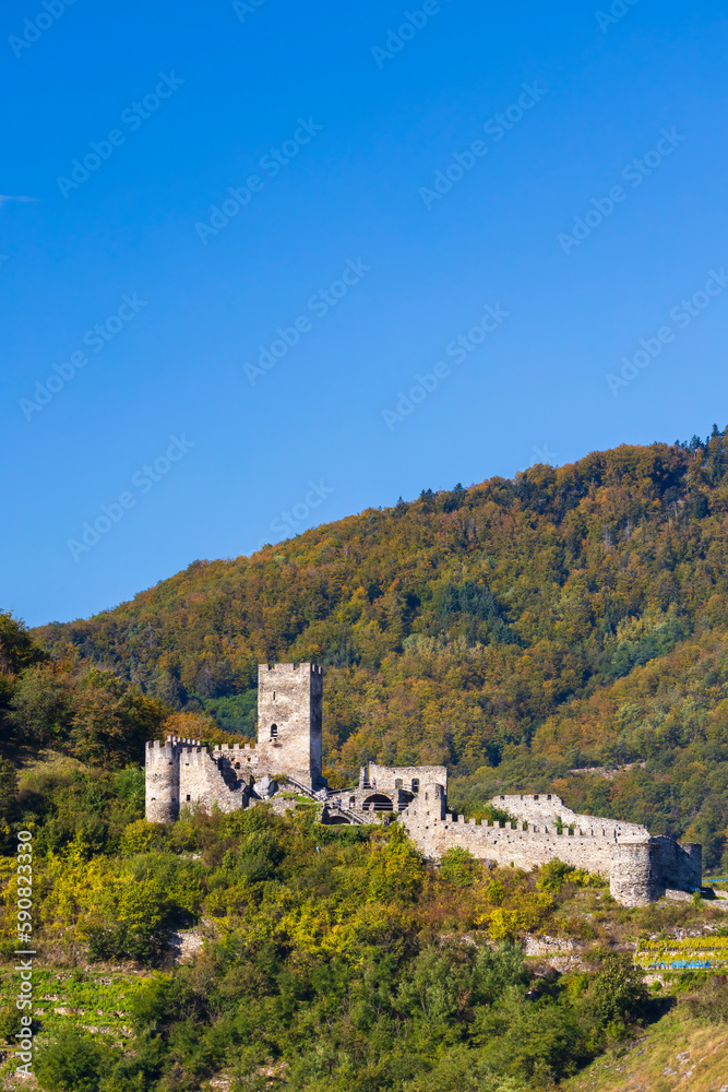 Hinterhaus castle ruins (Ruine Hinterhaus), Spitz, Wachau, UNESCO site, Lower Austria, Austria