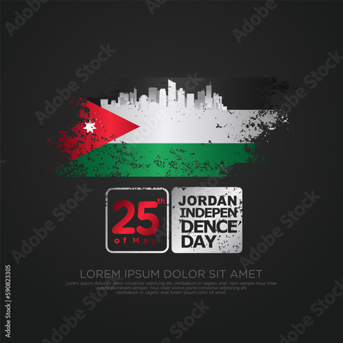 Jordan independence day greeting card template