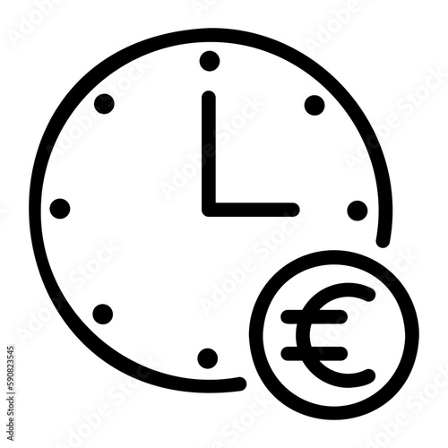 time is money line icon