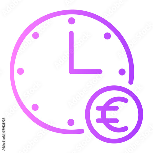 time is money gradient icon