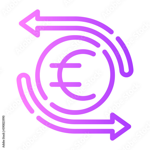 money flow gradient icon