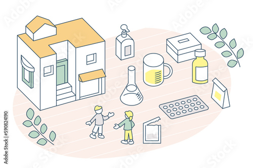 Tools for a Sanitized Environment: Medicines, Soaps, Supplements, and More.