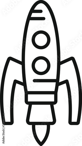 Smoke rocket icon outline vector. Space fire. Future idea
