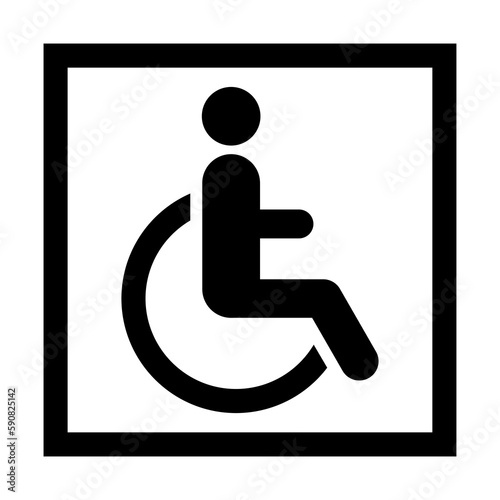 Restroom wheelchair wc symbol, flat web button, toilet vector illustration information