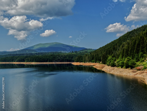 lake in the mountains in summer