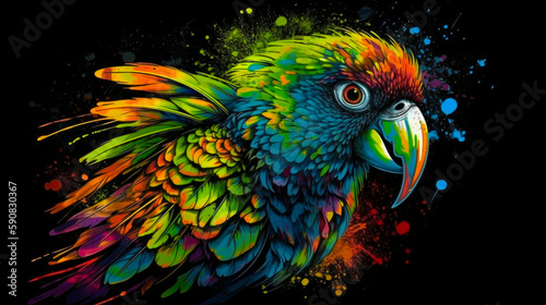 Generative AI Fullcolor Parrot © Marcin