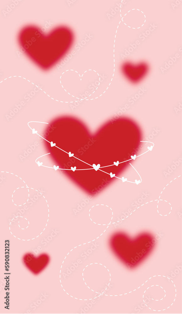 Pink heart background, Valentine wallpaper