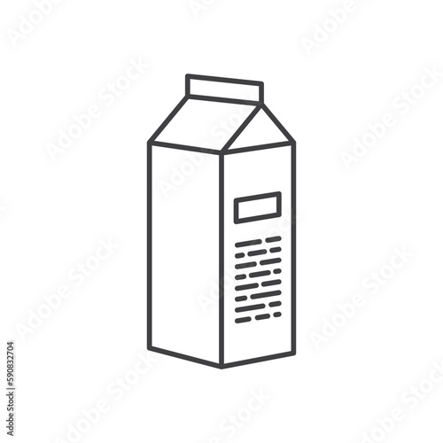 Milk product package flat sign design. Milk package vector icon. Milk symbol pictogram. UX UI icon  