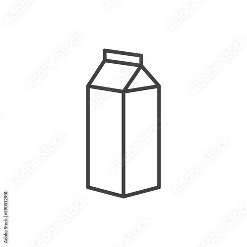 Milk product package flat sign design. Milk package vector icon. Milk symbol pictogram. UX UI icon  
