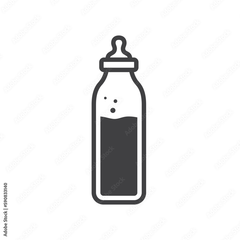 Milk bottle vector icon. Natural milk flat sign design. Milk symbol pictogram. UX UI icon Milk bottle vector icon. Natural milk flat sign design. Milk symbol pictogram. UX UI icon