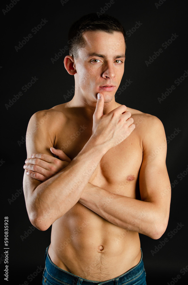 Young attractive guy with a nice body. Young attractive guy with a nice body.