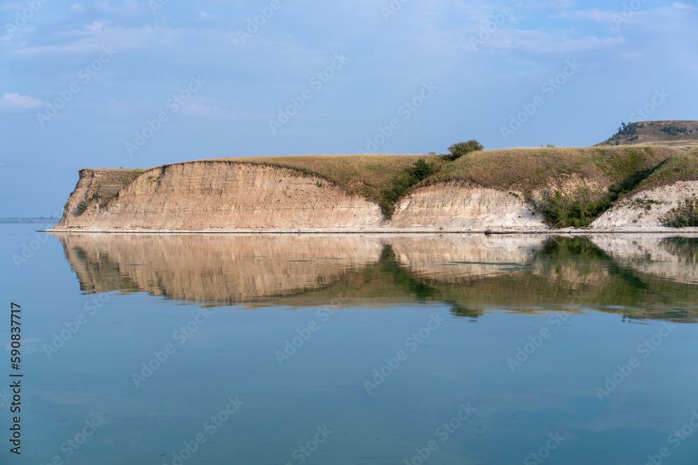 The Great Russian Volga River and its banks. The Great Russian Volga River and its banks.