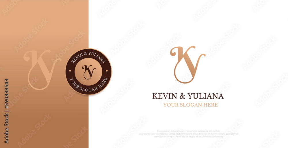 Initial KY Logo Design Vector 