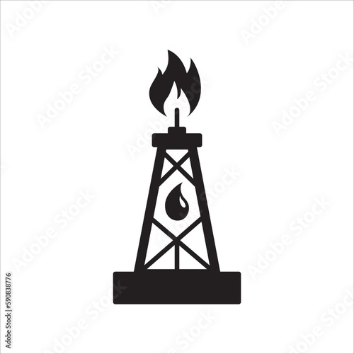 Pump jack icon. Oil rocking chair vector icon. Oil pump flat sign design. Petroleum rocking chair symbol pictogram. UX UI icon