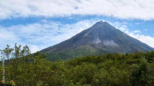 view of arenal volcano in the national park