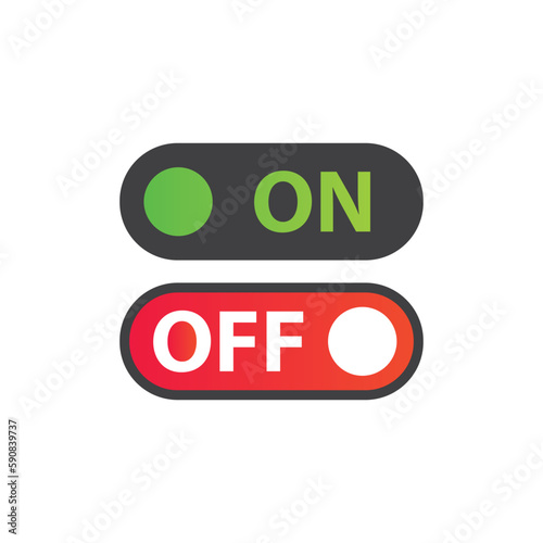 On off vector icon. Switch button sign. On/Off switch symbol pictogram UX UI icon