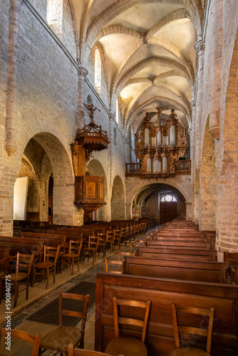 interior of Saint-Just church in Arbois  department Jura  Franche-Comte  France