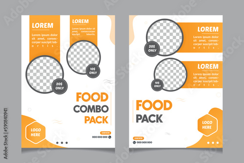 Food Flyer Template design, restaurant food flyer, fast food template vector illustration.