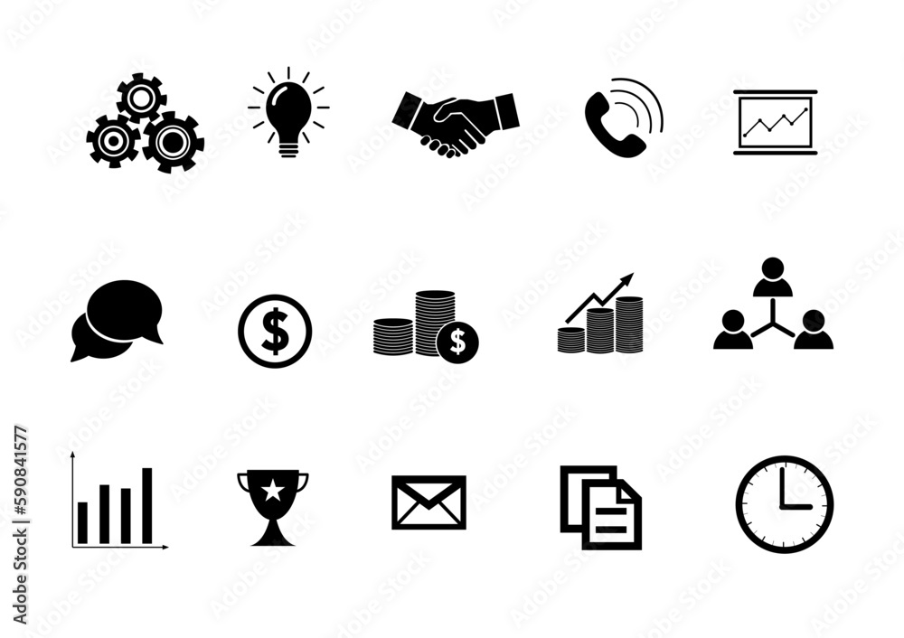 Fototapeta premium Business building icons vector design